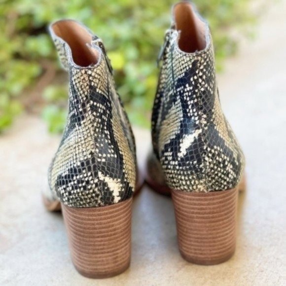 Madewell Rosie Snakeskin Ankle Boots Booties - Picture 3 of 4
